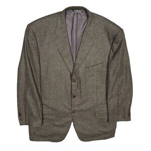 Samuelsohn Wool Cashmere Blazer Textured Brown Sport Coat Canada 48 R